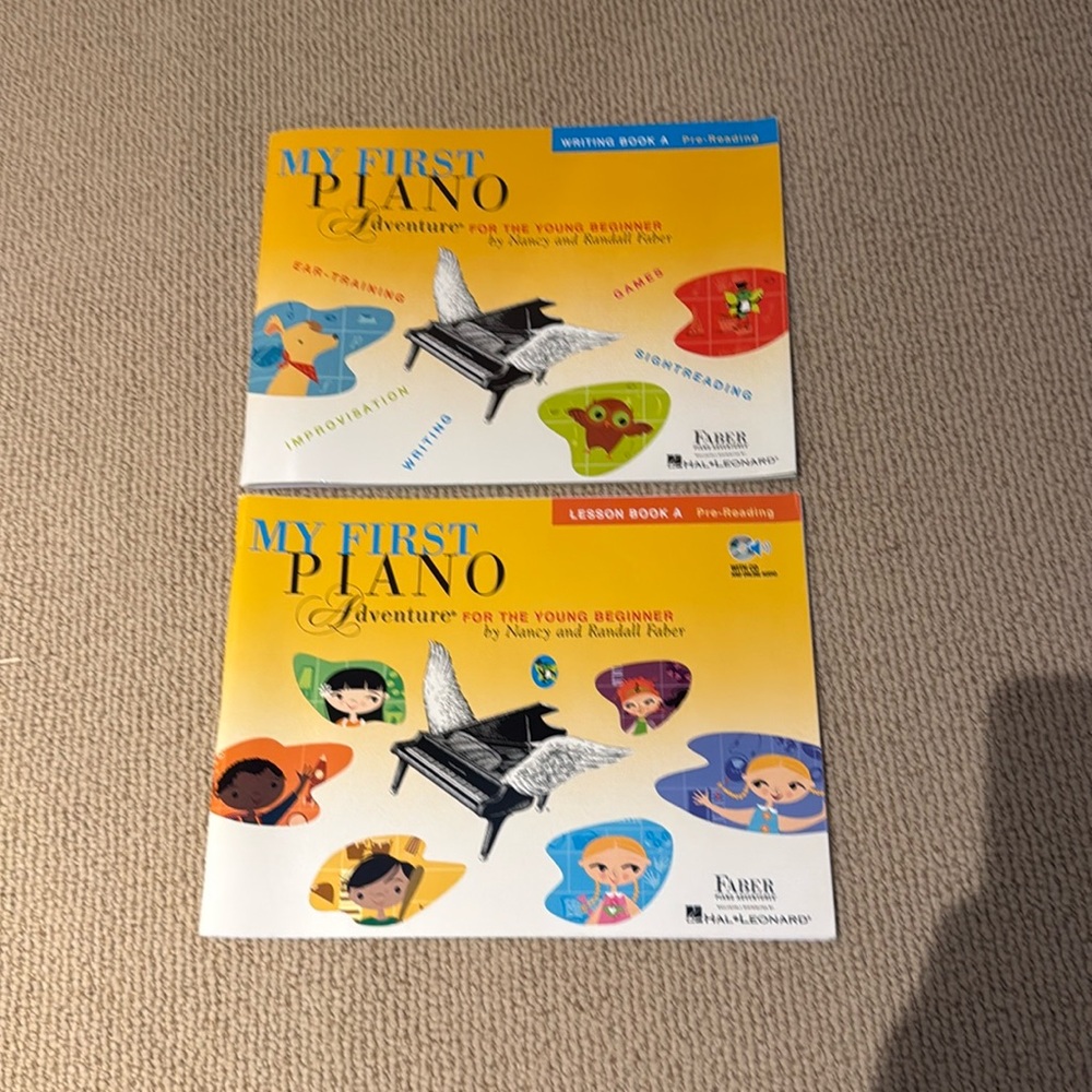 Set of 2 -  My First Piano Adventure Lesson Book with CD AND Writing Book